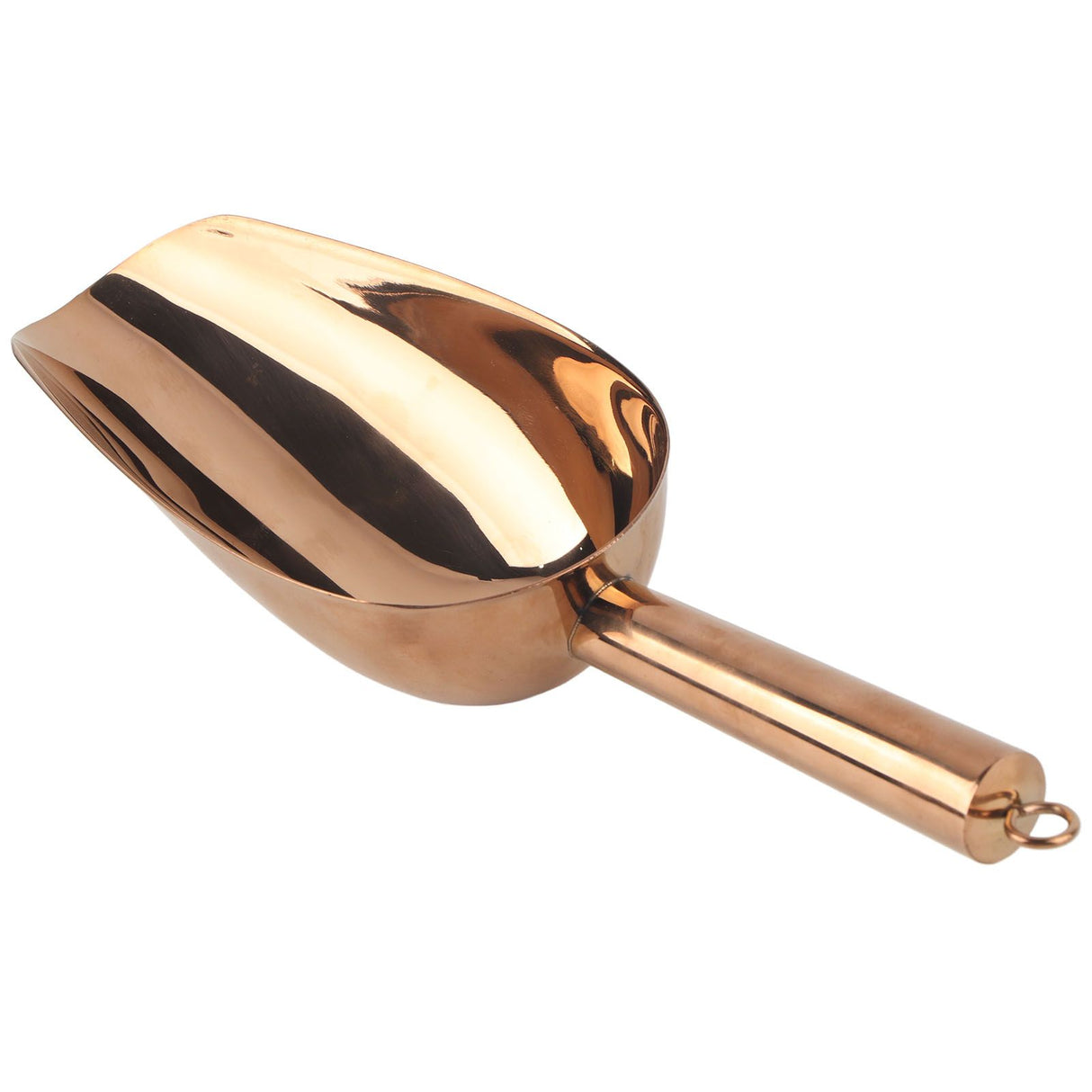 Ice Scooper Stainless Steel U Shaped Sturdy Food Grade Ice Bucket Scoop for Home Hotel Restaurant Rose Gold