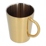 300ml Water Cup with Handle 304 Stainless Steel Heat Insulation Coffee Mug for Office HomeGold - Top-Down View