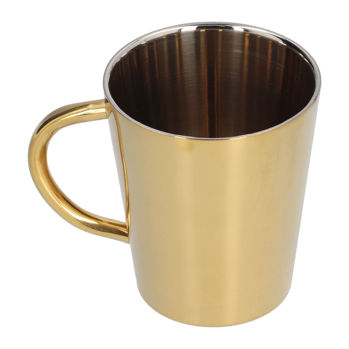 300ml Water Cup with Handle 304 Stainless Steel Heat Insulation Coffee Mug for Office HomeGold