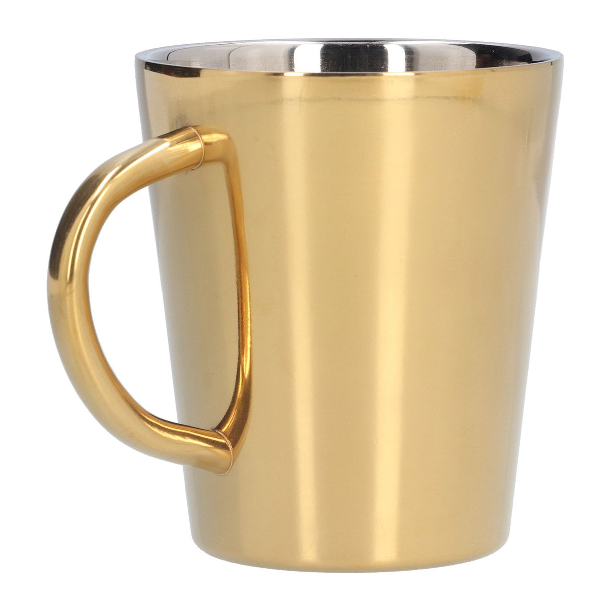 300ml Water Cup with Handle 304 Stainless Steel Heat Insulation Coffee Mug for Office HomeGold