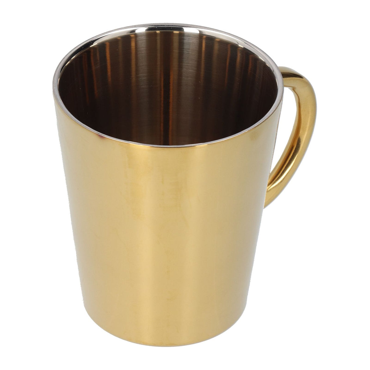 300ml Water Cup with Handle 304 Stainless Steel Heat Insulation Coffee Mug for Office HomeGold