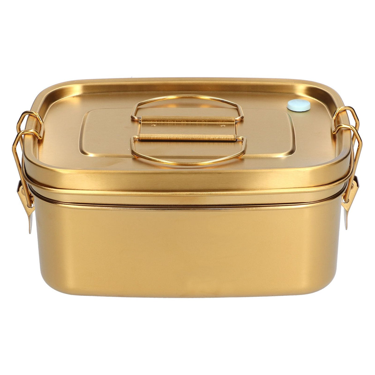 1.5L 2 Layer Lunch Box Portable Leakproof 304 Stainless Steel Bento Food Container Dinnerware for Home OfficeGold