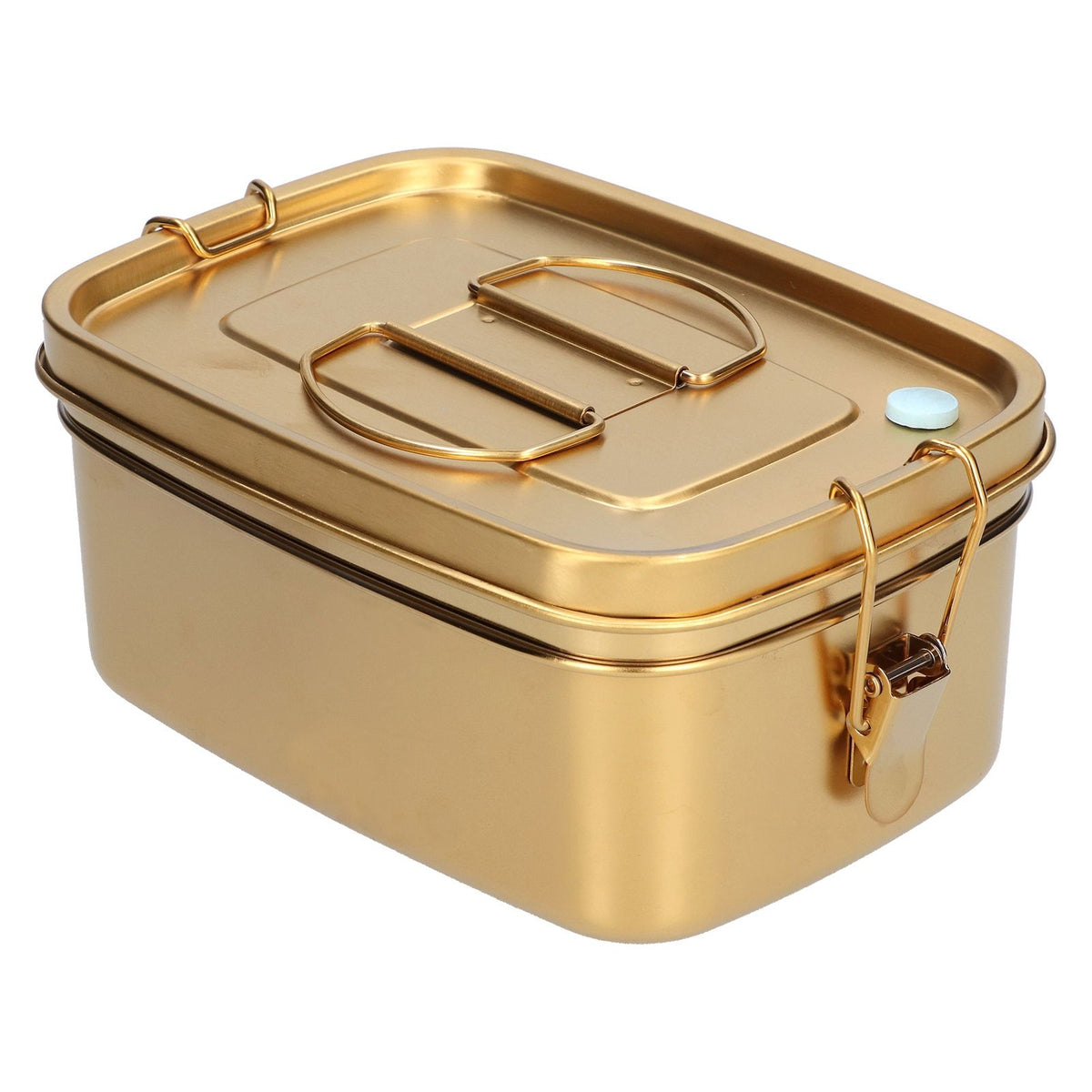 1.5L 2 Layer Lunch Box Portable Leakproof 304 Stainless Steel Bento Food Container Dinnerware for Home OfficeGold