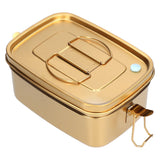 1.5L 2 Layer Lunch Box Portable Leakproof 304 Stainless Steel Bento Food Container Dinnerware for Home OfficeGold
