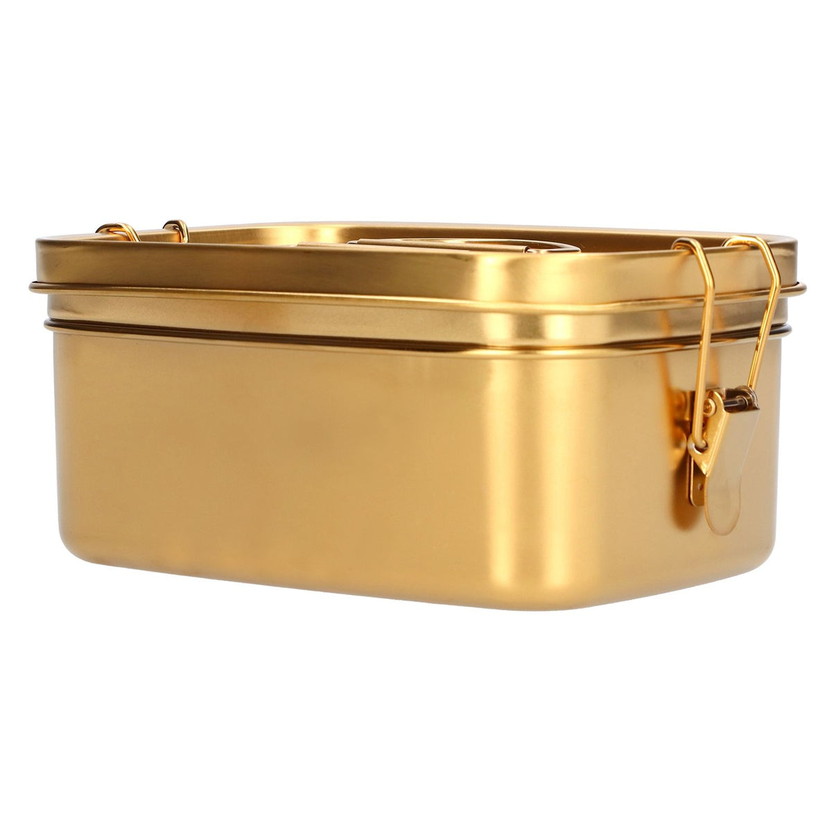 1.5L 2 Layer Lunch Box Portable Leakproof 304 Stainless Steel Bento Food Container Dinnerware for Home OfficeGold
