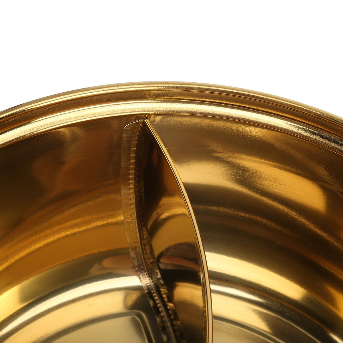 Hot Pot 30.3cm Diameter 304 Stainless Steel Rust Proof Separate Design Mandarin Duck PotGold