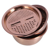 Multipurpose Water Basin Drain Basket with Vegetable Cutter Grater Stainless Steel for Home KitchenRose Gold