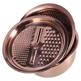 Multipurpose Water Basin Drain Basket with Vegetable Cutter Grater Stainless Steel for Home KitchenRose Gold