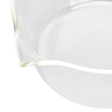 Glass Milk Pot with Wooden Handle V Shaped Spout Noodles Saucepan Home Kitchen Cookware Accessory400ml - Extra Image