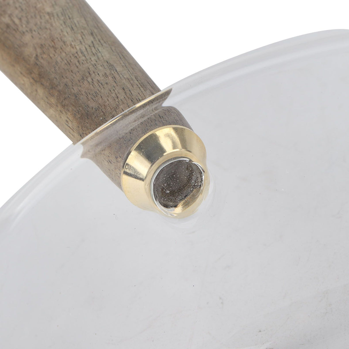 Glass Milk Pot with Wooden Handle V Shaped Spout Noodles Saucepan Home Kitchen Cookware Accessory600ml