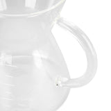 400ml Glass Coffee Pot Kettle Heat Resistant Pour Over Coffee Maker with Stainless Steel Filter for Home KitchenFlat Base
