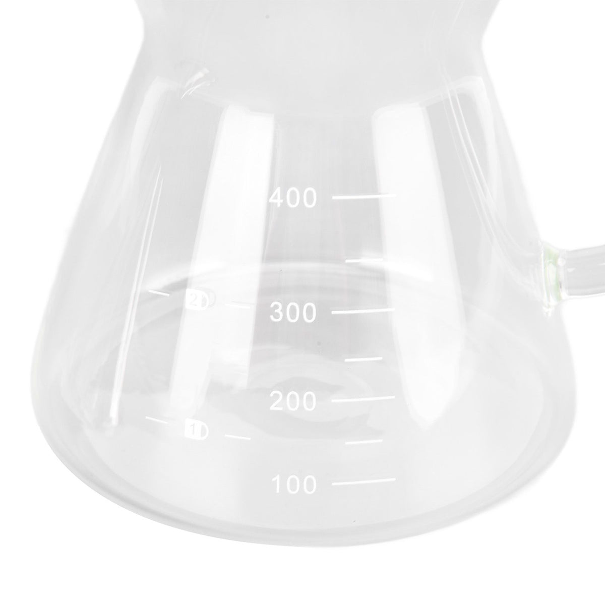 400ml Glass Coffee Pot Kettle Heat Resistant Pour Over Coffee Maker with Stainless Steel Filter for Home KitchenFlat Base