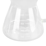 400ml Glass Coffee Pot Kettle Heat Resistant Pour Over Coffee Maker with Stainless Steel Filter for Home KitchenFlat Base