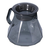 Coffee Kettle Heat Resistant Coffee Sharing Pot Transparent Black Glass Tea Pot for Kitchen Home600ml