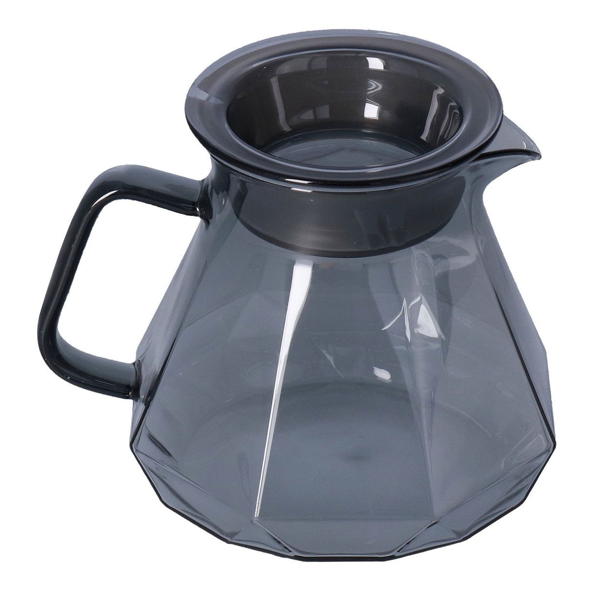 Coffee Kettle Heat Resistant Coffee Sharing Pot Transparent Black Glass Tea Pot for Kitchen Home600ml
