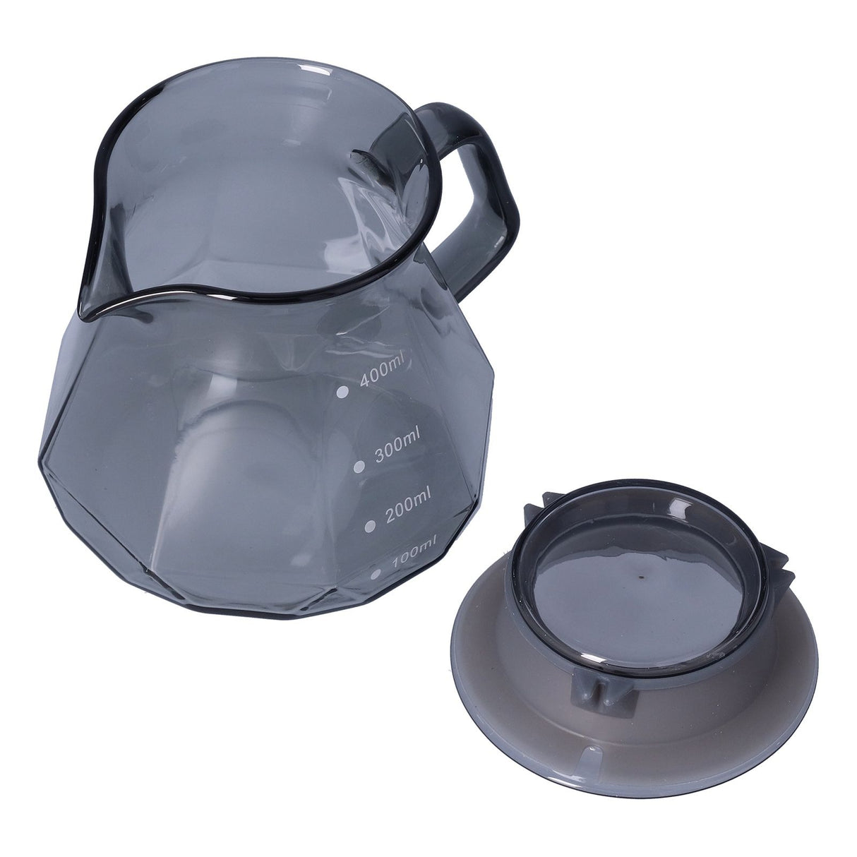 Coffee Kettle Heat Resistant Coffee Sharing Pot Transparent Black Glass Tea Pot for Kitchen Home400ml