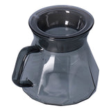 Coffee Kettle Heat Resistant Coffee Sharing Pot Transparent Black Glass Tea Pot for Kitchen Home400ml - Side View
