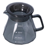 Coffee Kettle Heat Resistant Coffee Sharing Pot Transparent Black Glass Tea Pot for Kitchen Home400ml - Extra Image