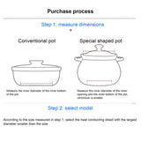 Heat Diffuser Stainless Steel Induction Cooktop Converter Disk for Gas Stove Glass Cooktop Magnetic Cookware16.5CM/6.50IN Diameter