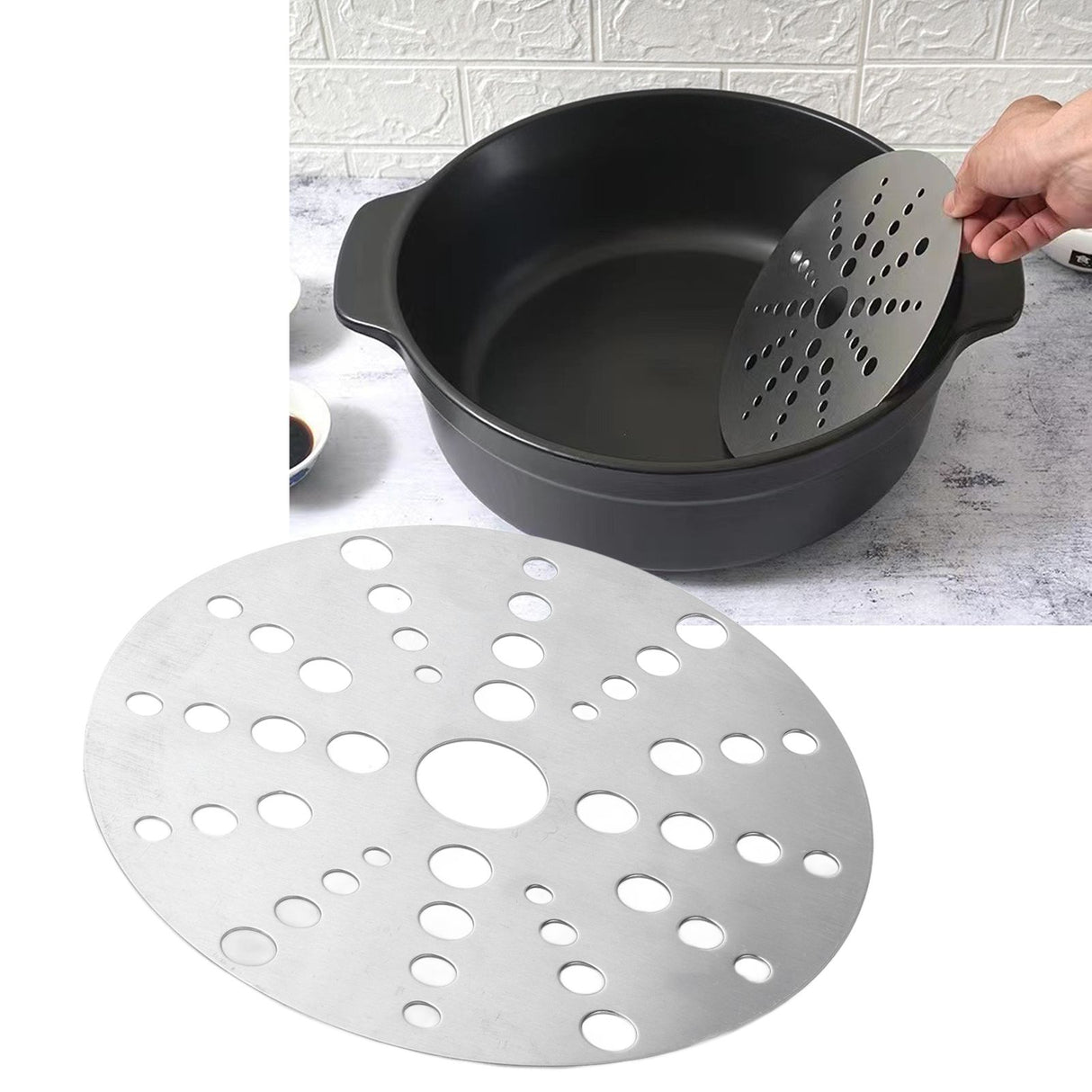 Heat Diffuser Stainless Steel Induction Cooktop Converter Disk for Gas Stove Glass Cooktop Magnetic Cookware18CM/7.09IN Diameter