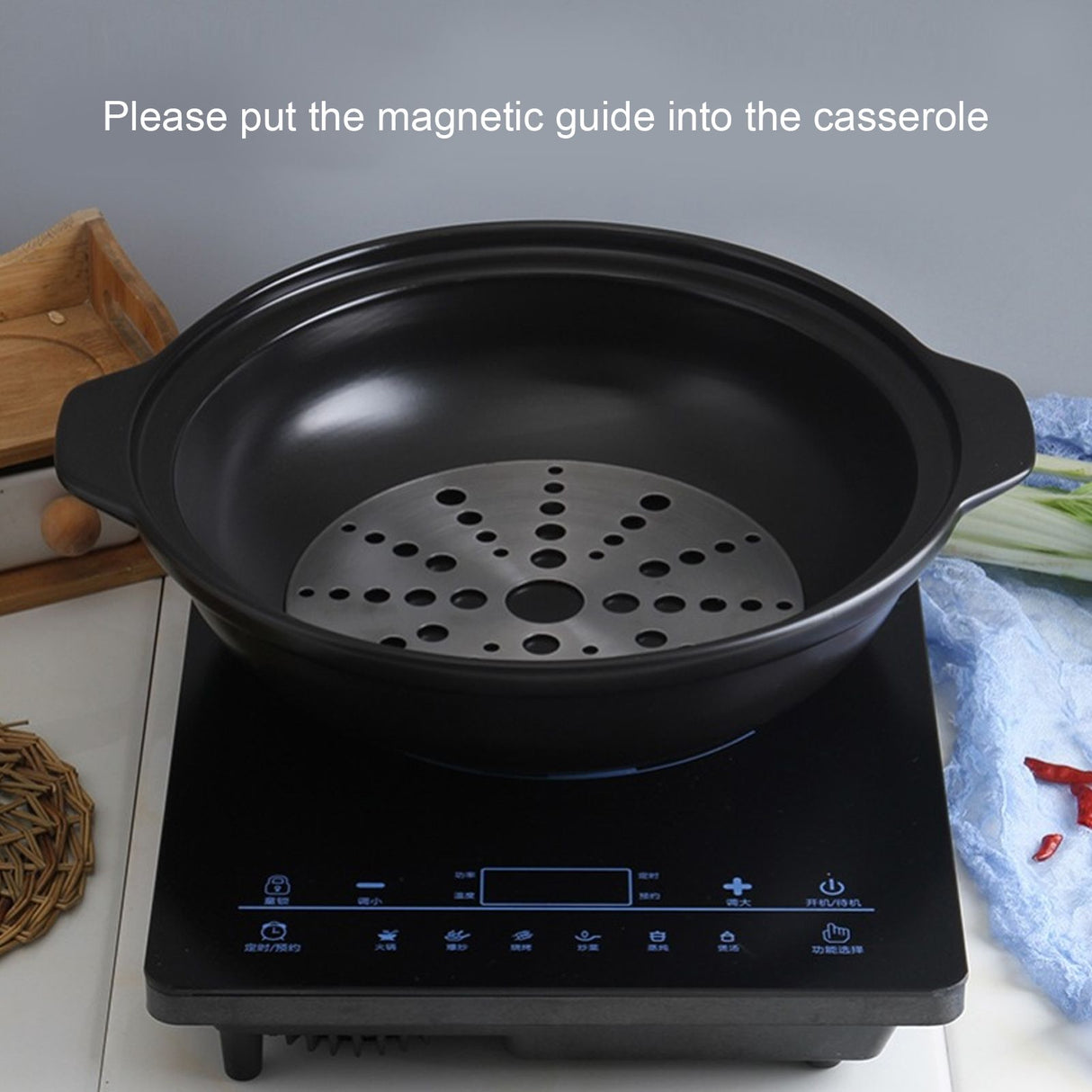 Heat Diffuser Stainless Steel Induction Cooktop Converter Disk for Gas Stove Glass Cooktop Magnetic Cookware18CM/7.09IN Diameter
