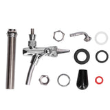 Draft Beer Adjustable Faucet Chrome Plated Stainless Steel G5/8 Shank Beer Tap for Home Brewing
