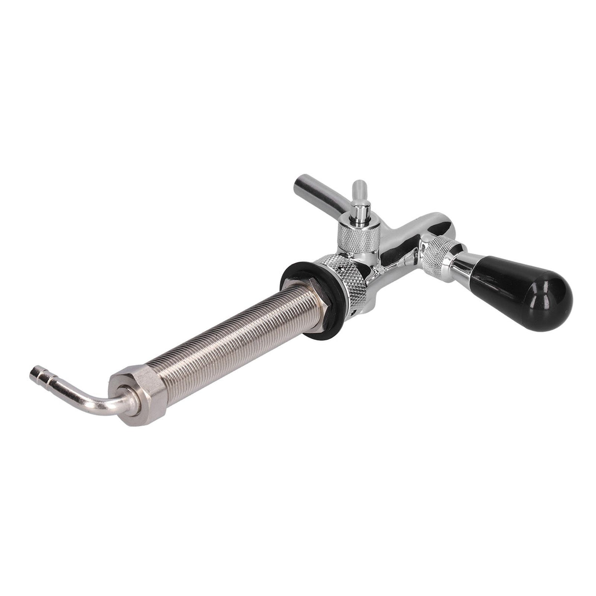 Draft Beer Adjustable Faucet Chrome Plated Stainless Steel G5/8 Shank Beer Tap for Home Brewing