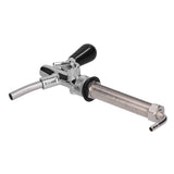 Draft Beer Adjustable Faucet Chrome Plated Stainless Steel G5/8 Shank Beer Tap for Home Brewing - Side View