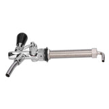 Draft Beer Adjustable Faucet Chrome Plated Stainless Steel G5/8 Shank Beer Tap for Home Brewing - Top-Down View
