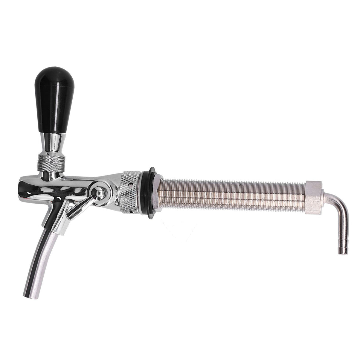 Draft Beer Adjustable Faucet Chrome Plated Stainless Steel G5/8 Shank Beer Tap for Home Brewing