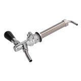Draft Beer Adjustable Faucet Chrome Plated Stainless Steel G5/8 Shank Beer Tap for Home Brewing - Low Angle