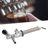 Draft Beer Adjustable Faucet Chrome Plated Stainless Steel G5/8 Shank Beer Tap for Home Brewing