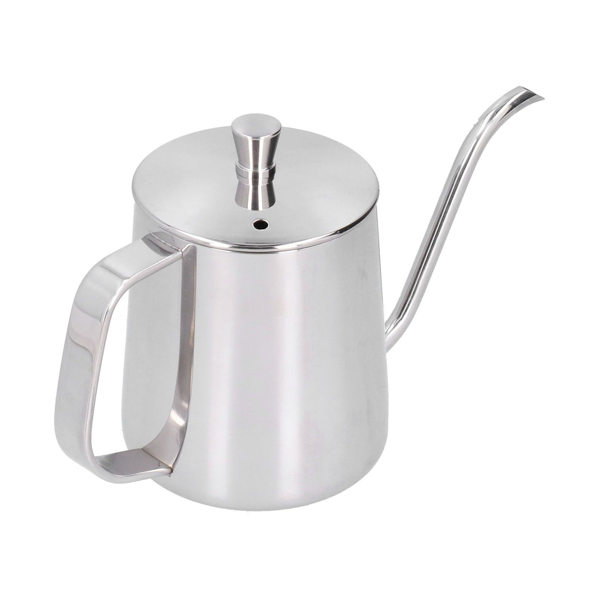 Hand Drip Coffee Pot Stainless Steel Coffee Pouring Kettle Pour Over Gooseneck Tea Pot with LidSilver 350ml