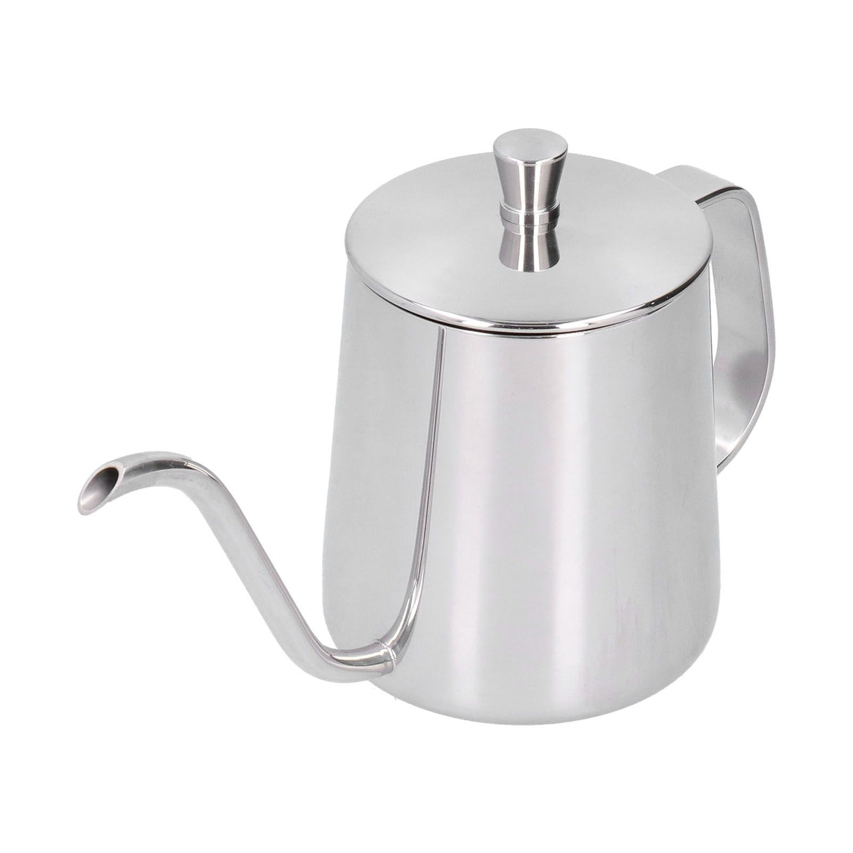 Hand Drip Coffee Pot Stainless Steel Coffee Pouring Kettle Pour Over Gooseneck Tea Pot with LidSilver 350ml