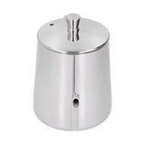 Hand Drip Coffee Pot Stainless Steel Coffee Pouring Kettle Pour Over Gooseneck Tea Pot with LidSilver 350ml