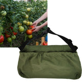 Fruit Picking Bag Adjustable Oxford Cloth Waist Hanging Tool Bag for Gardening OutdoorMilitary Green