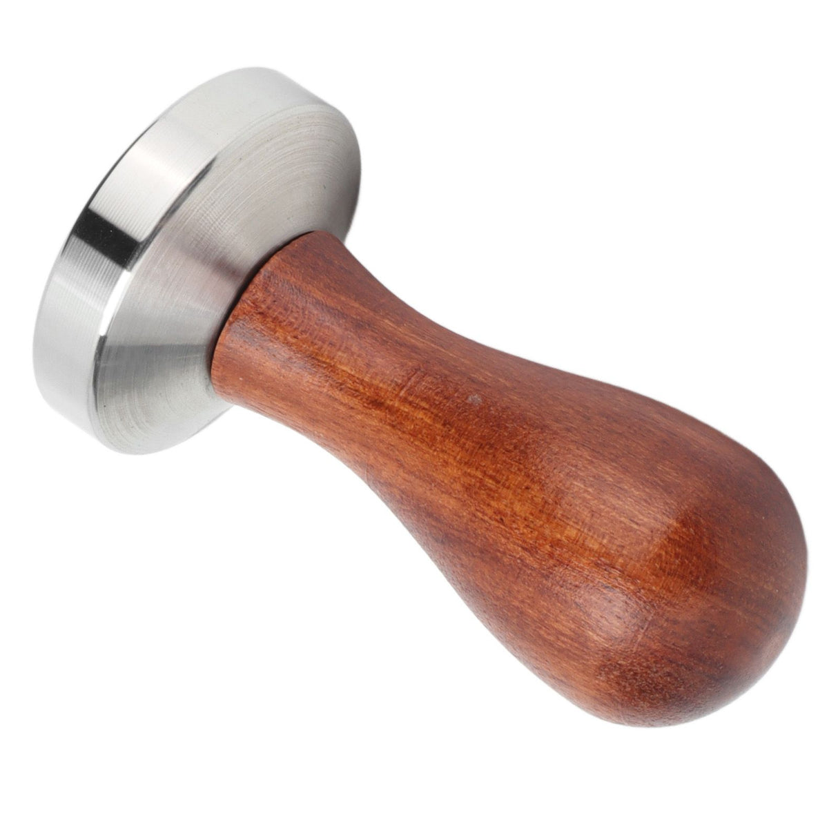 53mm Coffee Tamper with Wooden Handle Stainless Steel Coffee Powder Hammer for Restaurant