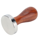 53mm Coffee Tamper with Wooden Handle Stainless Steel Coffee Powder Hammer for Restaurant