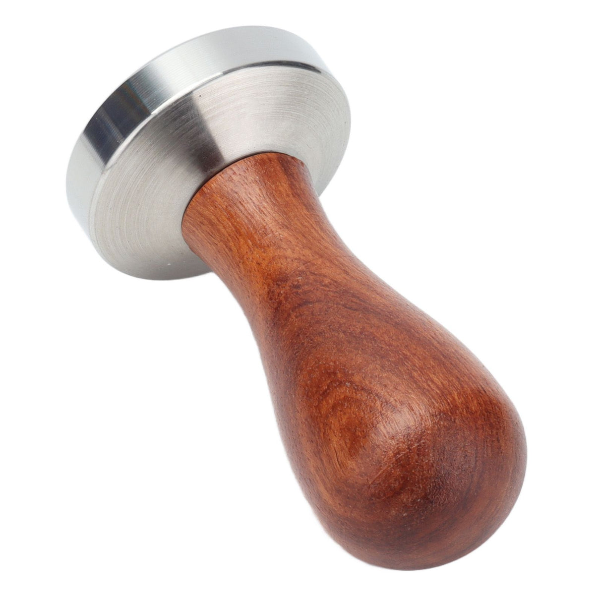 53mm Coffee Tamper with Wooden Handle Stainless Steel Coffee Powder Hammer for Restaurant