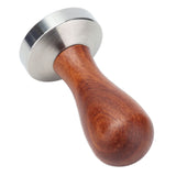 53mm Coffee Tamper with Wooden Handle Stainless Steel Coffee Powder Hammer for Restaurant - Low Angle