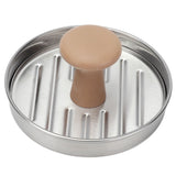 Hamburger Meat Press Stainless Steel Burger Making Tool with Plastic Handle Patty Maker Mold