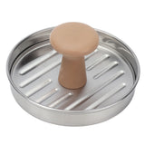 Hamburger Meat Press Stainless Steel Burger Making Tool with Plastic Handle Patty Maker Mold - 45-Degree Angle