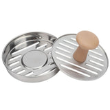 Hamburger Meat Press Stainless Steel Burger Making Tool with Plastic Handle Patty Maker Mold