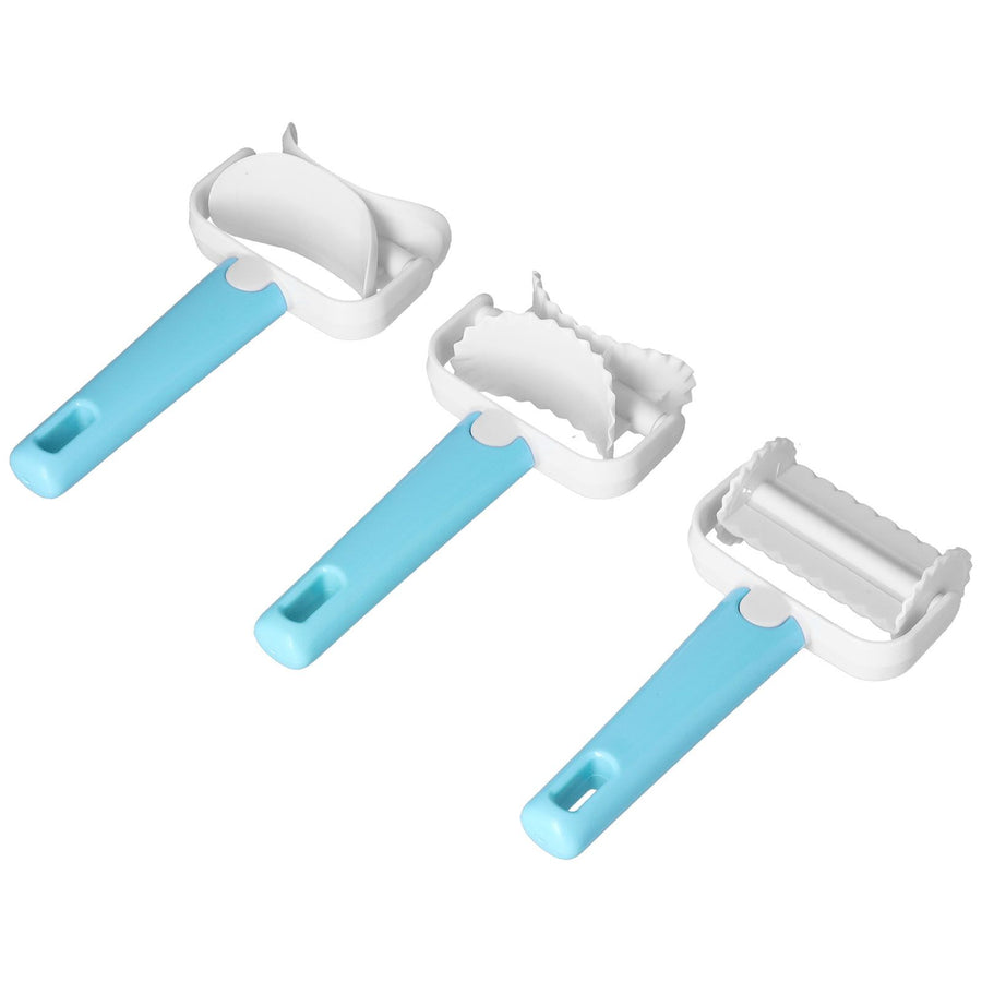 3Pcs/Set DIY Dough Cutter Roller Baking Accessory for Wonton Biscuit Cookies Dumpling Cake Making