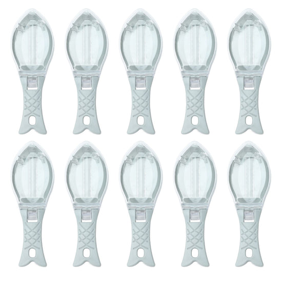 10Pcs Fish Scale Remover Portable Hand Held Hangable Compact Efficient Fish Scaler Brush for Kitchen Restaurant