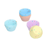 20Pcs Silicone Cupcake Mold Non Stick Reusable Baking Molds for Muffin Biscuits Cheese Cake PastriesRound