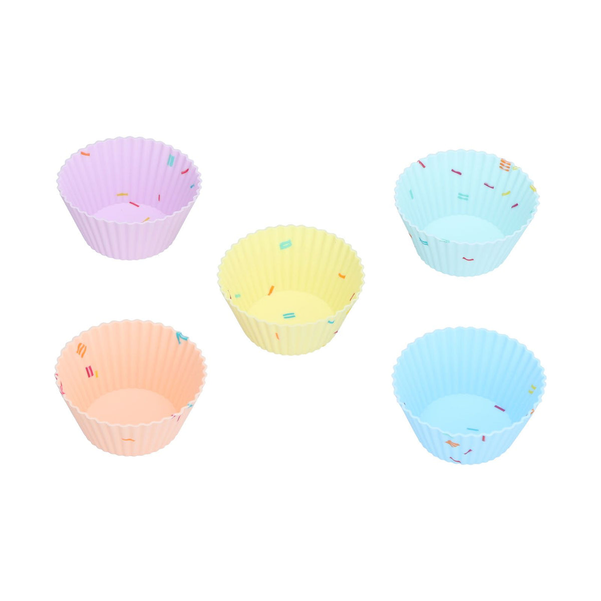 20Pcs Silicone Cupcake Mold Non Stick Reusable Baking Molds for Muffin Biscuits Cheese Cake PastriesRound