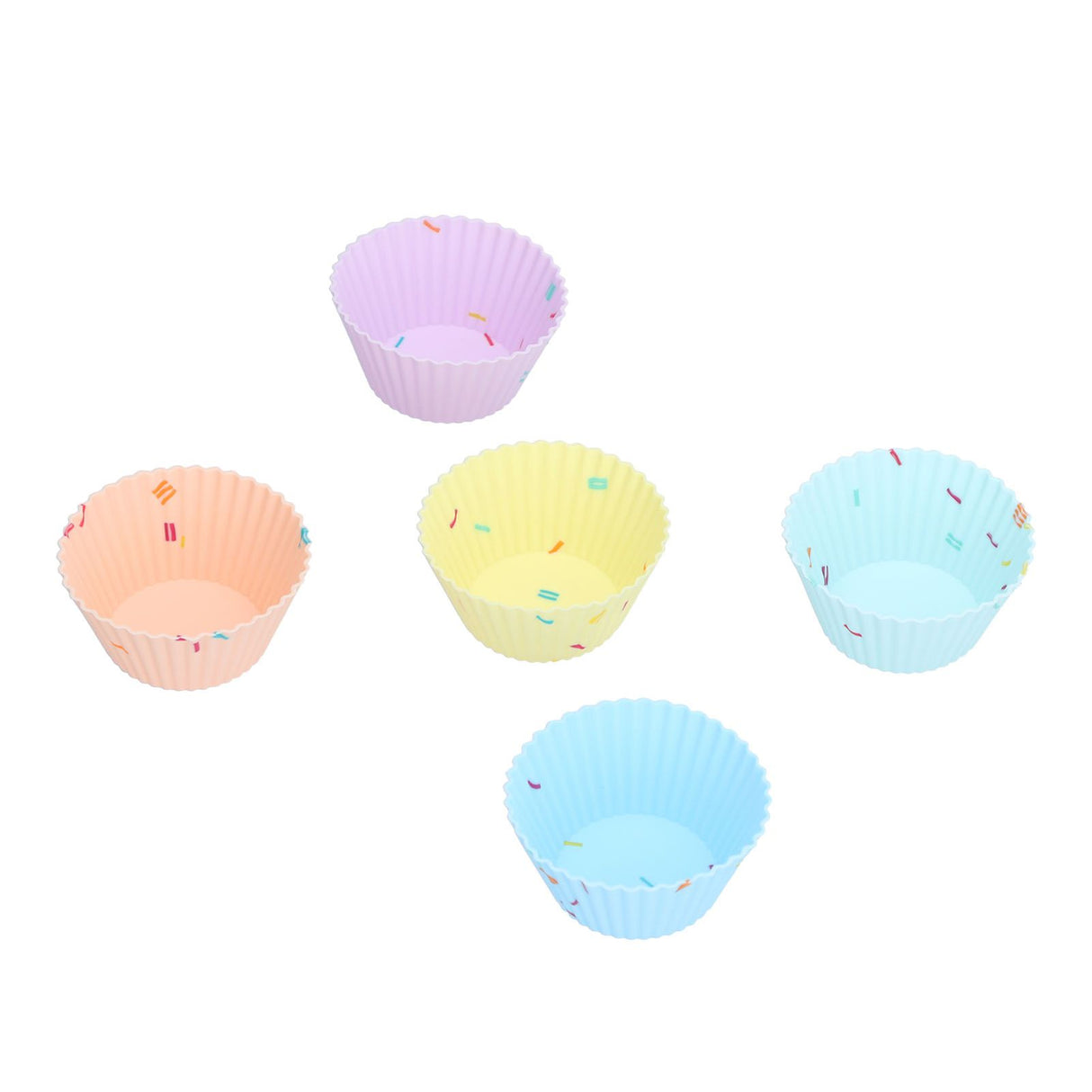 20Pcs Silicone Cupcake Mold Non Stick Reusable Baking Molds for Muffin Biscuits Cheese Cake PastriesRound
