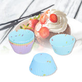 20Pcs Silicone Cupcake Mold Non Stick Reusable Baking Molds for Muffin Biscuits Cheese Cake PastriesRound