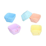 20Pcs Silicone Cupcake Mold Non Stick Reusable Baking Molds for Muffin Biscuits Cheese Cake PastriesSquare